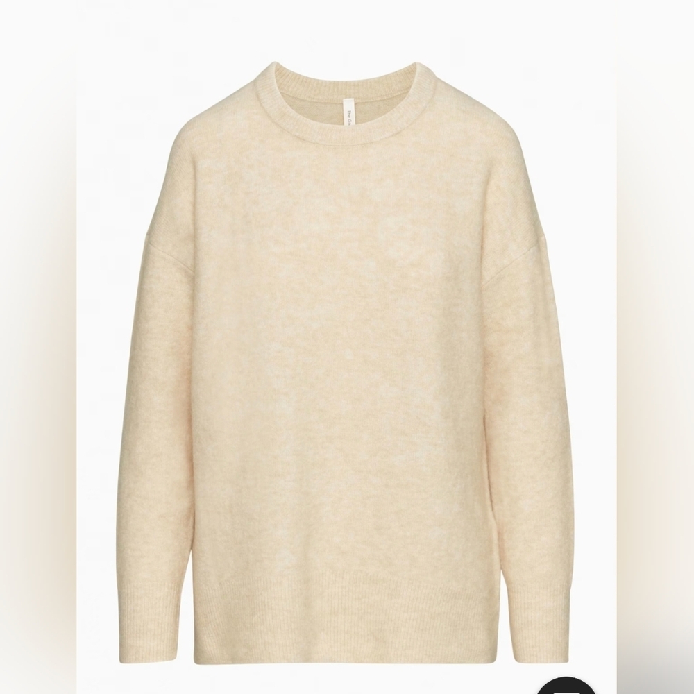 Aritzia Babyon Thurlow Sweater Relaxed crew-neck sweater, Medium, Birch